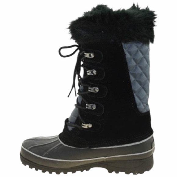 Black Khombu Faux Fur Boots for Women for sale | eBay OFFERS! Women’s size 8 snow boots Khombu Black Quilted Faux Fur Winter Rain Boot